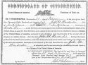 John Ulrich's Certificate of Citizenship