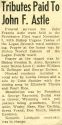 John F. Astle - Obituary John F. Astle - Obituary