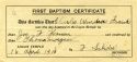Charles W. Frank - Baptism Certificate