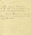 Louis Winfield and Luella Frank - Family Record