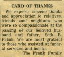 Seth Frank - Card of Thanks