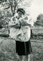 Grace Frank with twin daughters